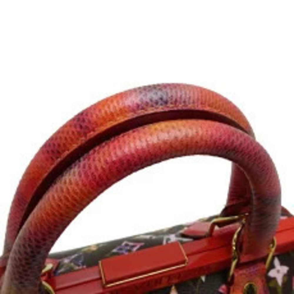 Louis Vuitton Papillon Handbag Monogram Watercolor MARRON Red - Picture 5 of 9